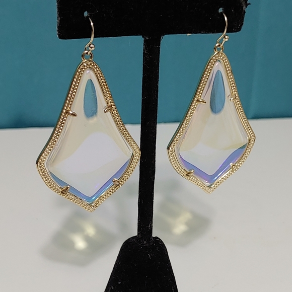Kendra Scott Clear Iridescent Earrings - Picture 3 of 8